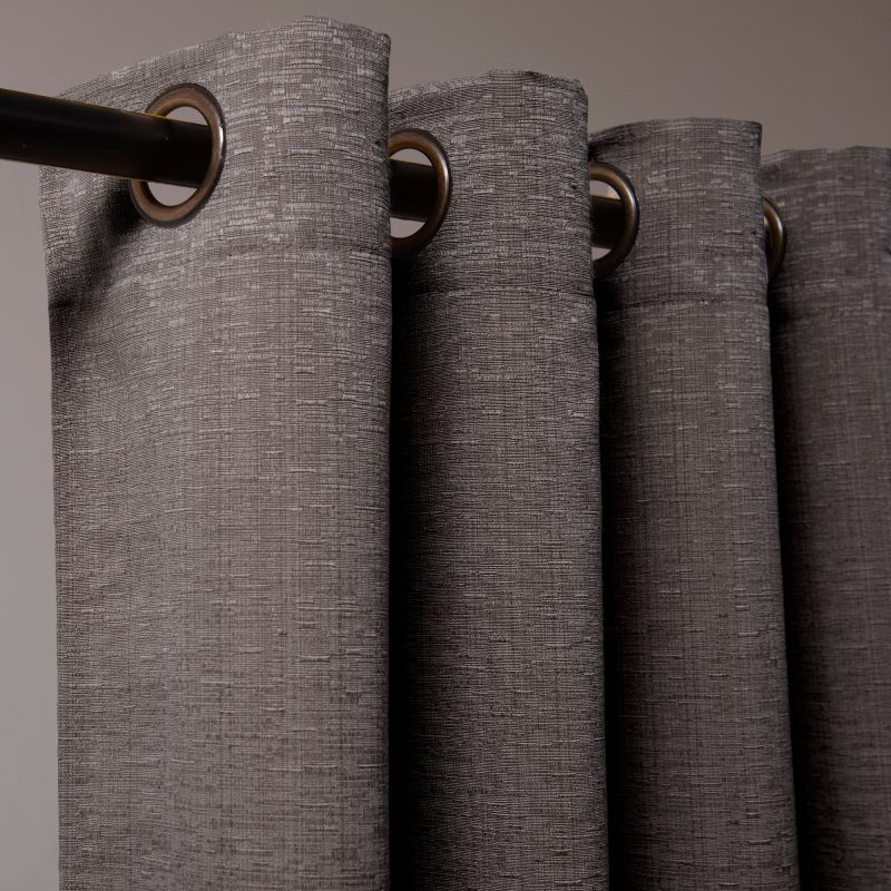 Set De Cortinas 8 Piezas Valdivia Jacquard / Gris - Mashini - Imagen 2