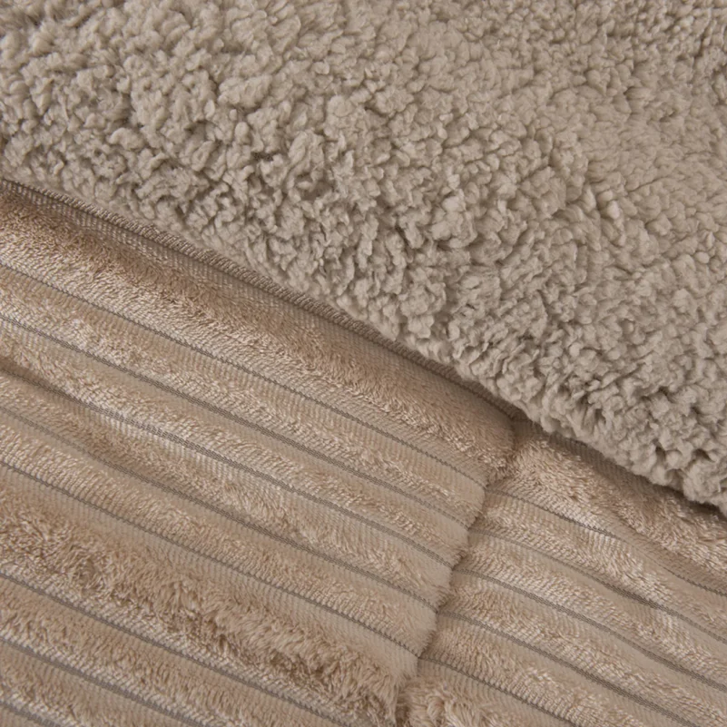 Plumón Corduroy Coral Sherpa 2 Plazas / Beige - Mashini - Imagen 2