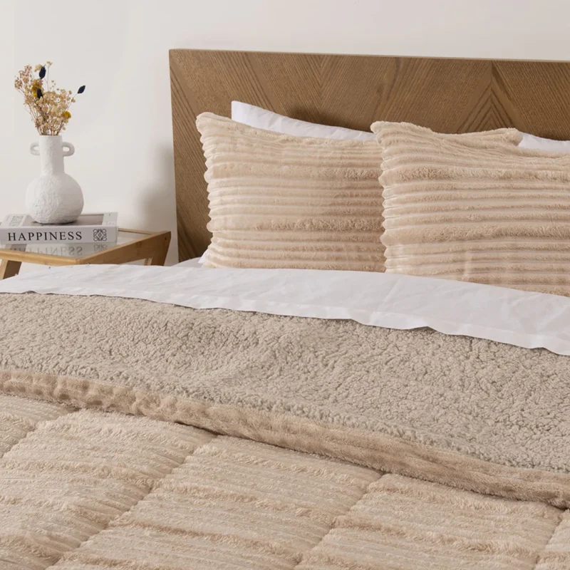 Plumón Corduroy Coral Sherpa King / Beige - Mashini - Imagen 3