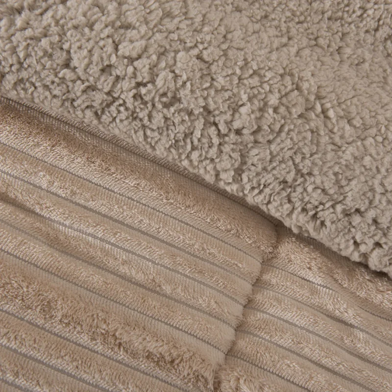 Plumón Corduroy Coral Sherpa Super King / Beige - Mashini - Imagen 2