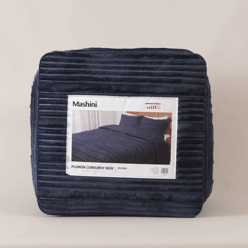 Plumón Corduroy Coral Sherpa King / Azul - Mashini - Imagen 4