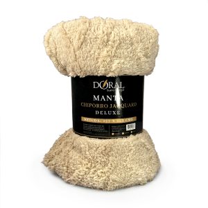 Manta Chiporro Jacquard Deluxe / Beige - Doral