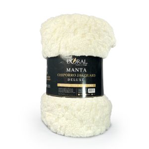 Manta Chiporro Jacquard Deluxe / Crudo - Doral
