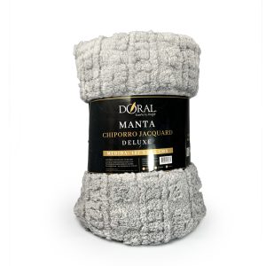 Manta Chiporro Jacquard Deluxe / Gris - Doral