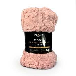 Manta Chiporro Jacquard Deluxe / Rosa Viejo - Doral