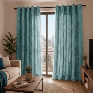 Set de Cortinas Velvet Emboss / Verde - Chantilly