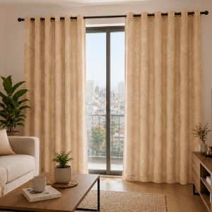 Set de Cortinas Velvet Emboss / Crudo - Chantilly