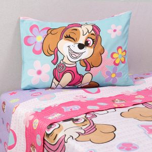 Juego Sábana Microfibra Single / Paw Patrol Niña Sky - Mashini