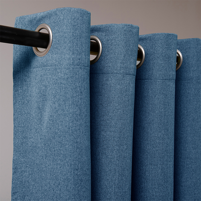 Set de Cortinas Blackout Argolla Romana / Azul - Mashini