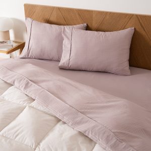 Juego de Sábanas Embossed 2.5 Plazas / Violeta - Plumetti