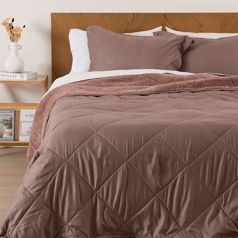 Plumón MF Emboss Sherpa 2 Plazas / Taupe - Mashini