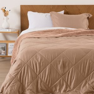 Plumón MF Emboss Sherpa 1.5 Plazas / Café - Mashini