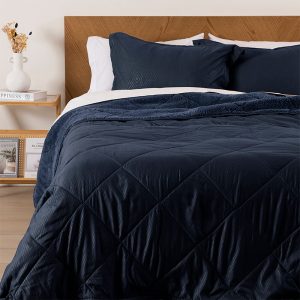 Plumón MF Emboss Sherpa 2 Plazas / Azul - Mashini