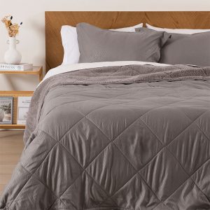 Plumón MF Emboss Sherpa 2 Plazas / Gris - Mashini