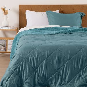 Plumón MF Emboss Sherpa 1.5 Plazas / Turquesa - Mashini