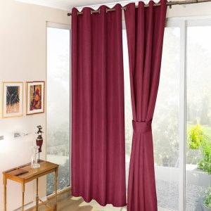 Set de cortinas térmicas Melbourne 4 Piezas Blackout / Rojo - Doral