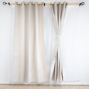 Combo Cortinas Blackout TPU Muguet 6 piezas / Arena - Doral
