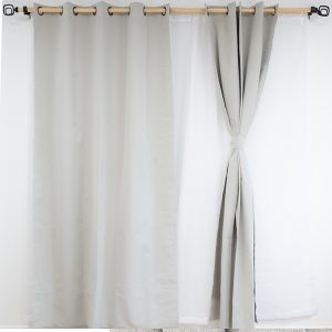 Combo Cortinas Blackout TPU Muguet 6 piezas / Crudo - Doral