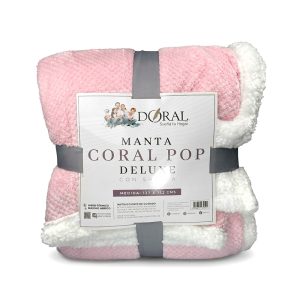 Manta Coral Pop Sherpa / Rosado - Doral