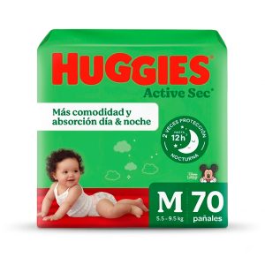 Pañal Active Sec M 70 Und - Huggies