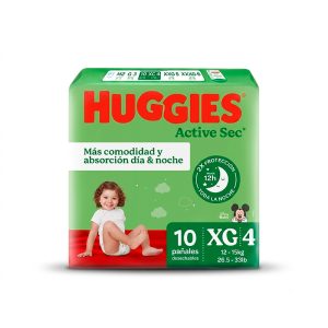 Pañal Active Sec XG 10 Und - Huggies