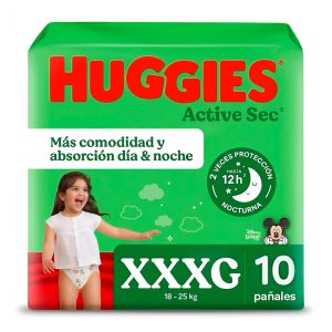 Pañal Active Sec XXXG 10 Und - Huggies