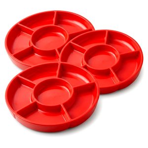 Bandeja Red con Divisiones 3 und. 31cm / Rojo - Big Party