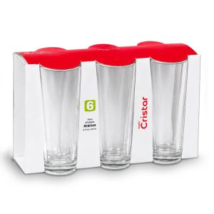 Set 6 Vasos Vidrio 258cc / Atlanta - Cristar​