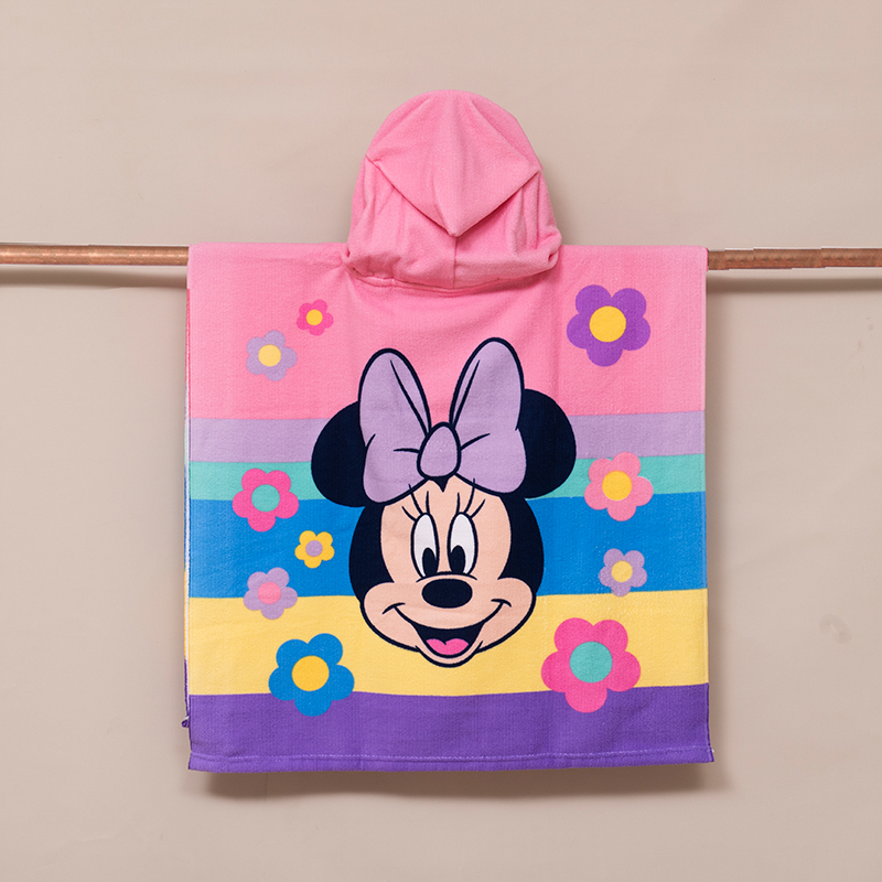 Toalla de Playa con Capucha 60x120cm. / Minnie Flores - Mashini - Imagen 2