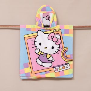 Toalla de Playa con Capucha 60x120cm. / Kitty Retro - Mashini