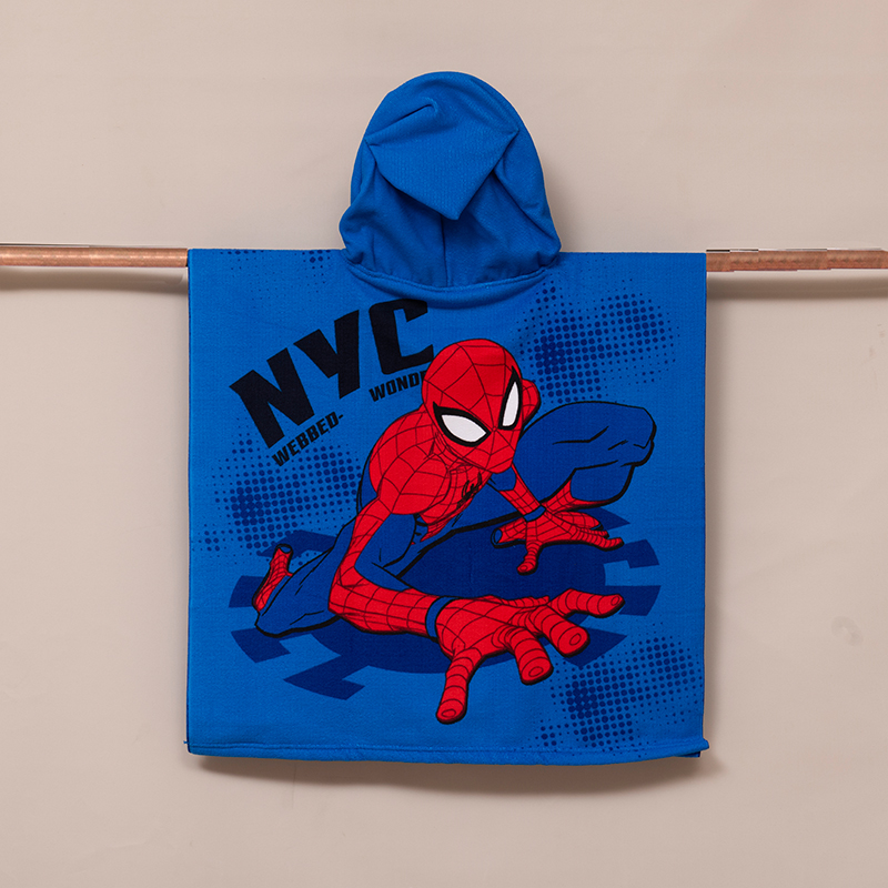 Toalla de Playa con Capucha 60x120cm. / Spiderman Telas - Mashini - Imagen 2