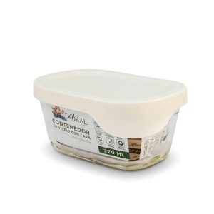 Hermético de Vidrio Rectangular Glass Try 370 ml - Doral