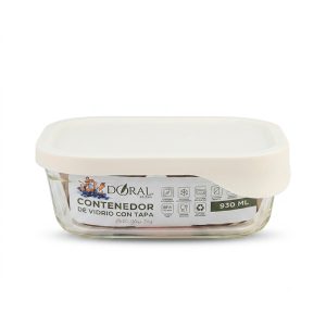Hermético de Vidrio Rectangular Glass Try 930 ml - Doral