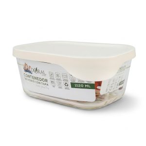 Hermético de Vidrio Rectangular Glass Try 1120 ml - Doral