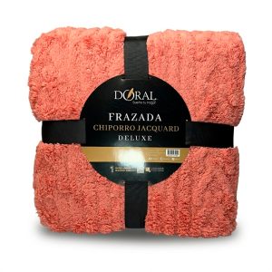 Frazada Chiporro Jacquard Deluxe 2.0 plazas / Coral - Doral