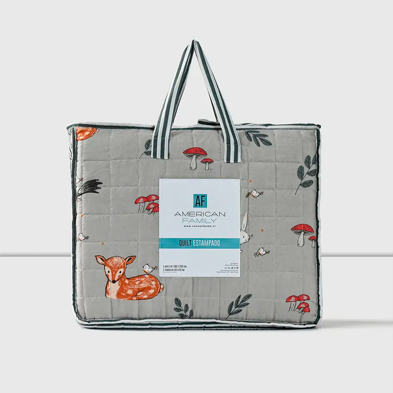 Quilt Estampado 1.5 Plazas / Fox - American Family - Imagen 5