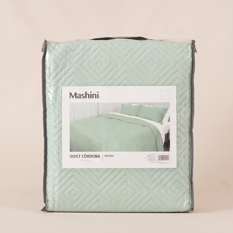Quilt Cordoba Liso 1.5 Plazas / Verde - Mashini - Imagen 3