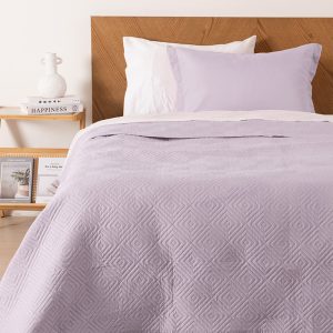 Quilt Cordoba Liso 1.5 Plazas / Lila - Mashini