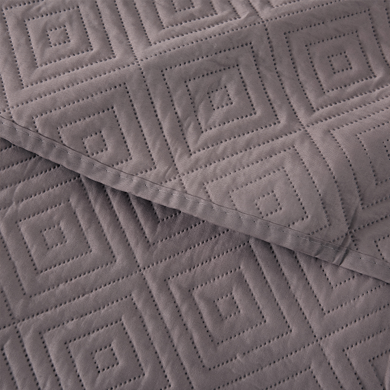 Quilt Cordoba Liso 1.5 Plazas / Gris - Mashini - Imagen 2