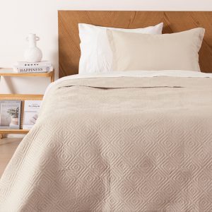 Quilt Cordoba Liso 1.5 Plazas / Arena - Mashini