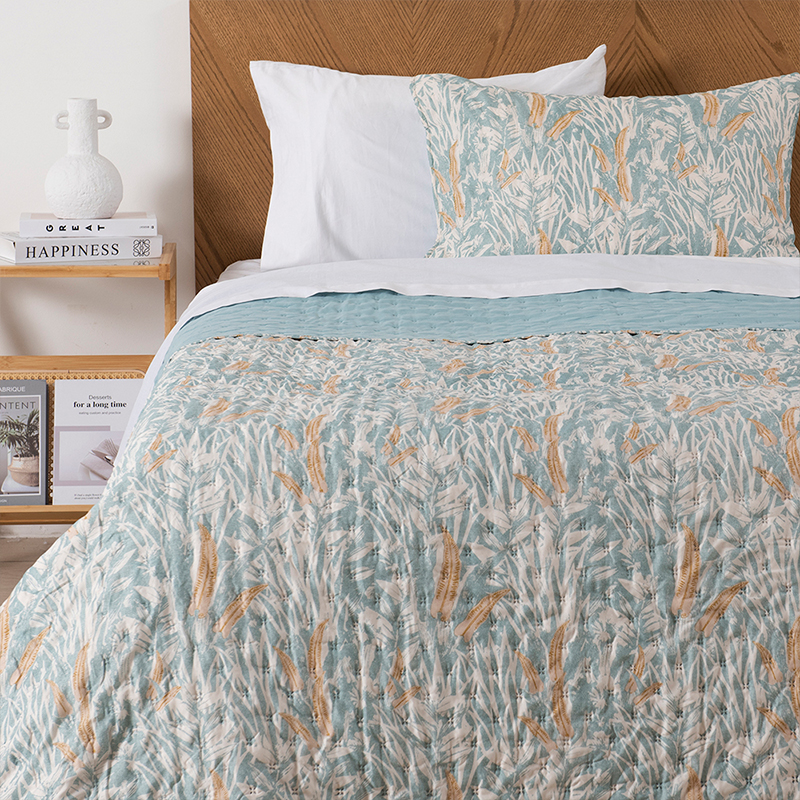 Quilt Estampado Mallorca 1.5 Plaza / Amber - Mashini