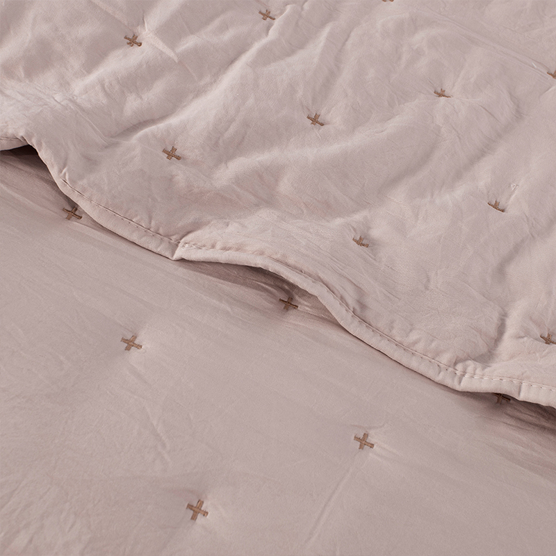 Quilt Bordado Oviedo 2 Plazas / Taupe - Mashini - Imagen 2