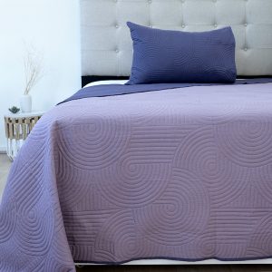 Quilt Hotpress Liso Bicolor 1.5 plazas / Lila Morado - Doral