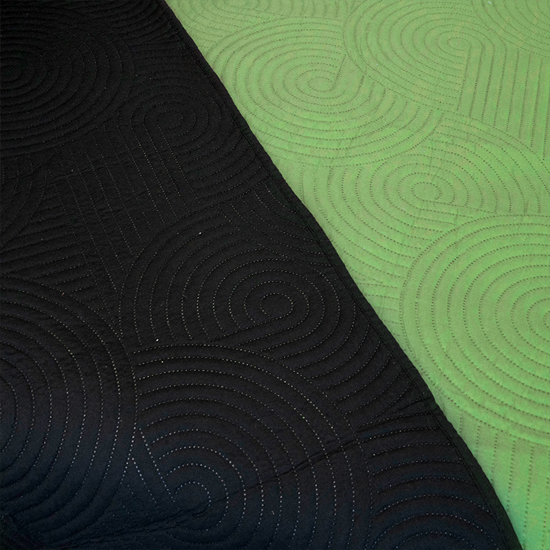 Quilt Hotpress Liso Bicolor 2.5 Plazas / Negro Verde Claro - Doral - Imagen 3
