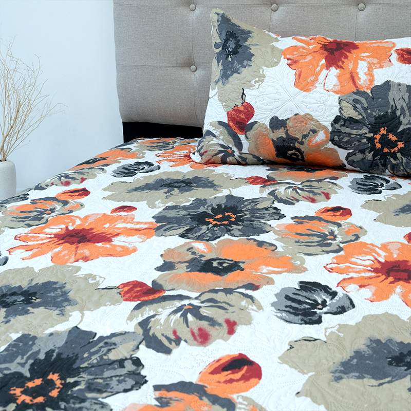 Quilt Hotpress Estampado 1.5 plazas / Acuarela - Doral - Imagen 3