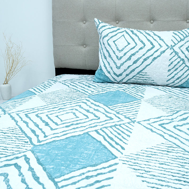 Quilt Hotpress Estampado 1.5 plazas / Aqua - Doral - Imagen 3