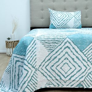Quilt Hotpress Estampado 1.5 plazas / Aqua - Doral