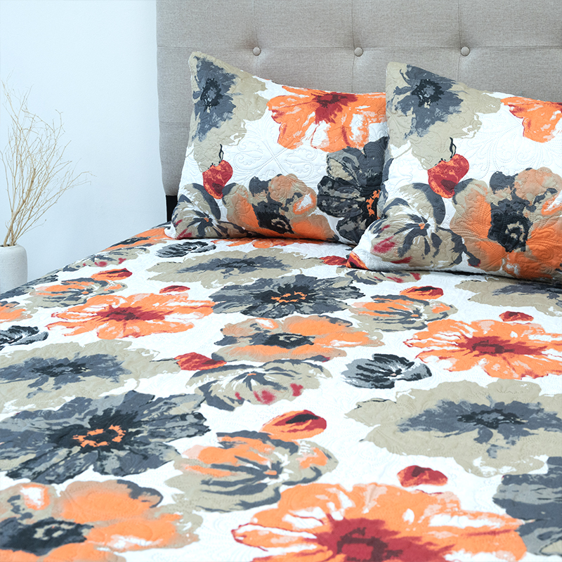 Quilt Hotpress Estampado 2 Plazas / Acuarela - Doral - Imagen 3