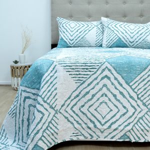 Quilt Hotpress Estampado 2 Plazas / Aqua - Doral