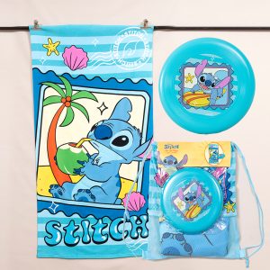 Set Toalla de Playa 70x140 cm + Frisbit / Stitch Coco - Mashini
